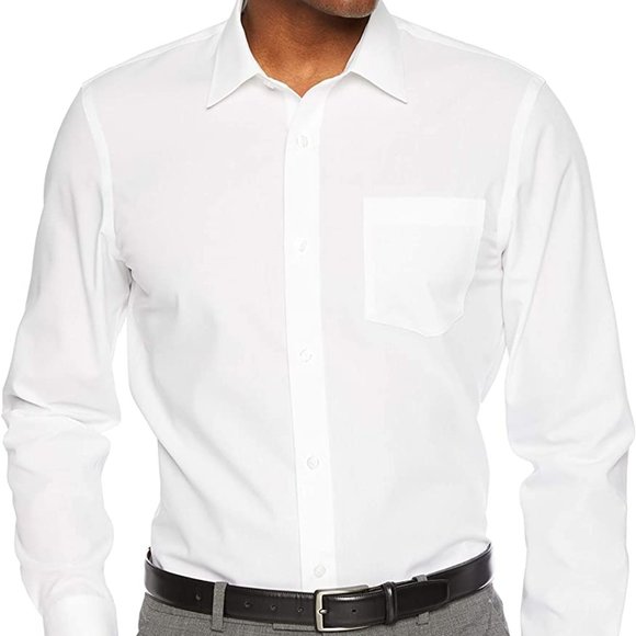Amazon Essentials Other - Slim-Fit Wrinkle-Resistant Long-Sleeve Dress Shirt